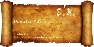 Dovala Mária névjegykártya